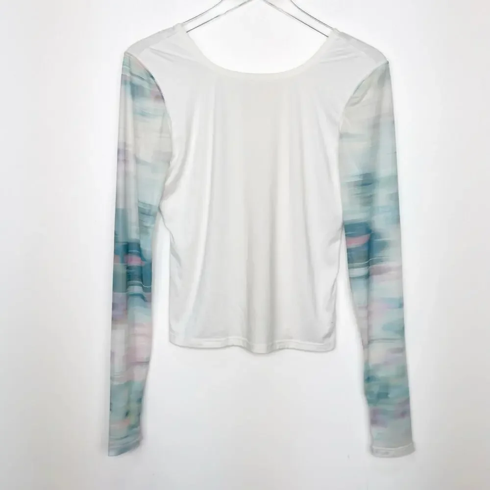 Free People Marathon Layer Crop Top Meadow Motion Soft Light S